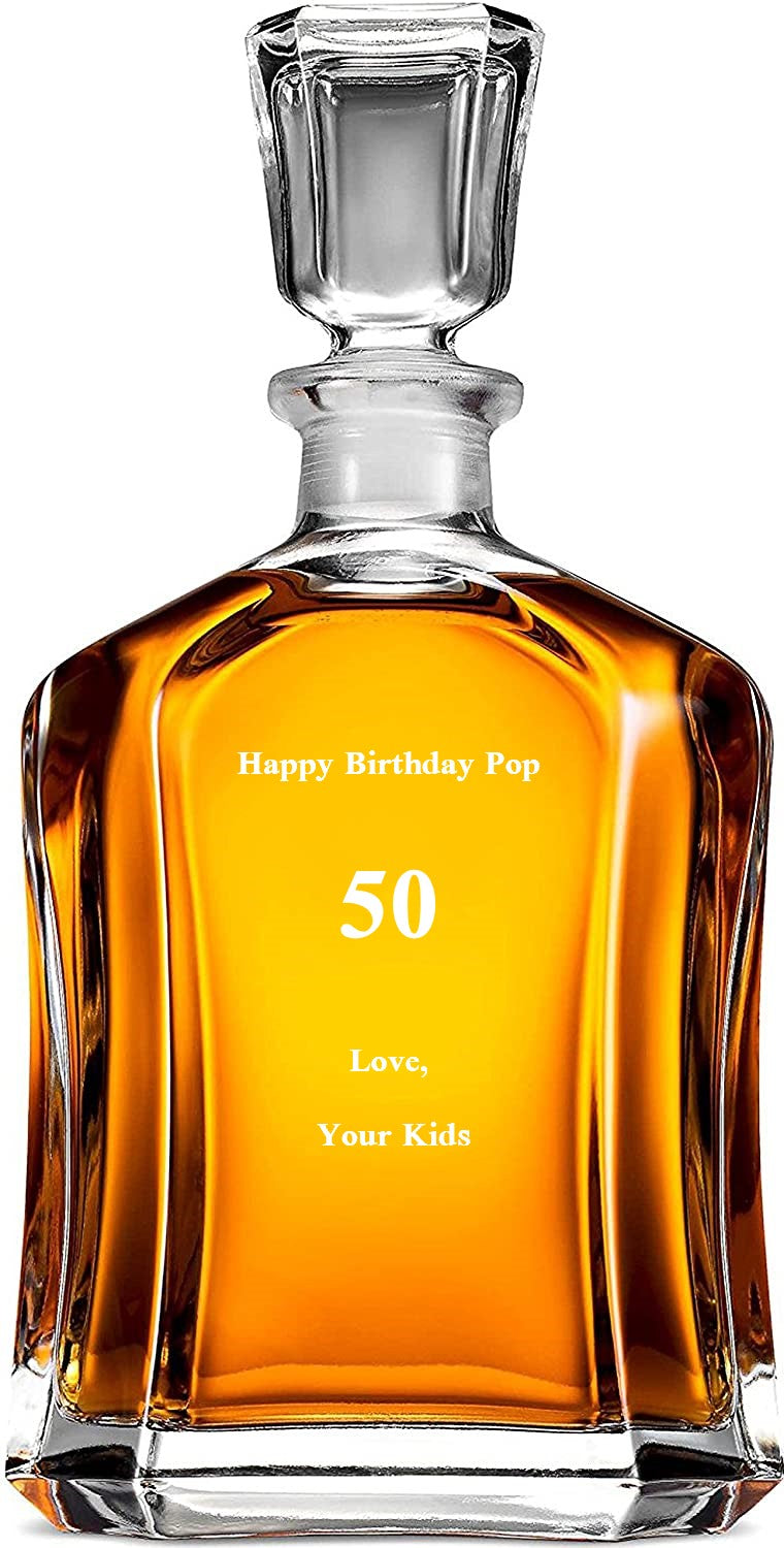 Custom Engraved Whiskey Decanter 23oz