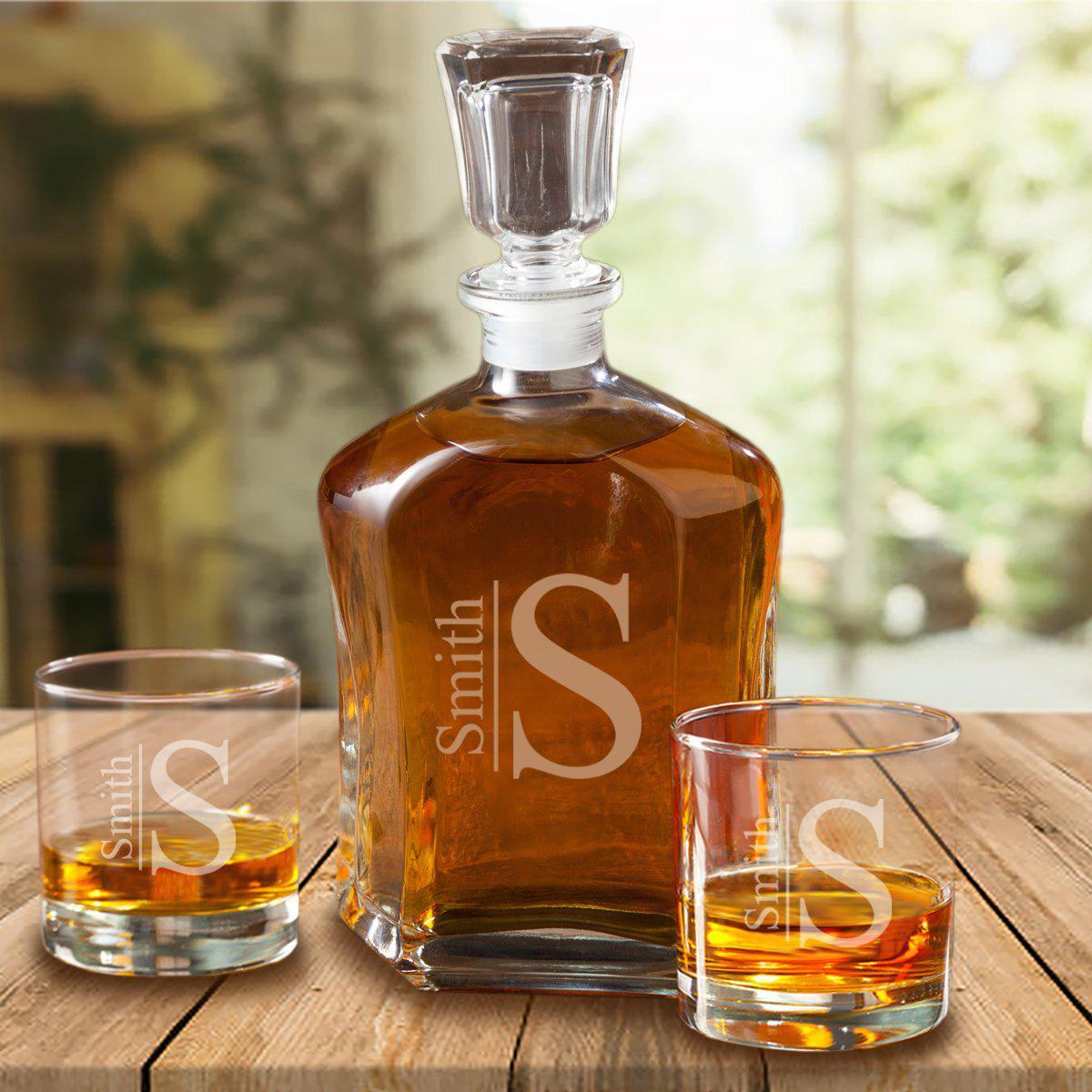 Custom Engraved Whiskey Decanter 23oz