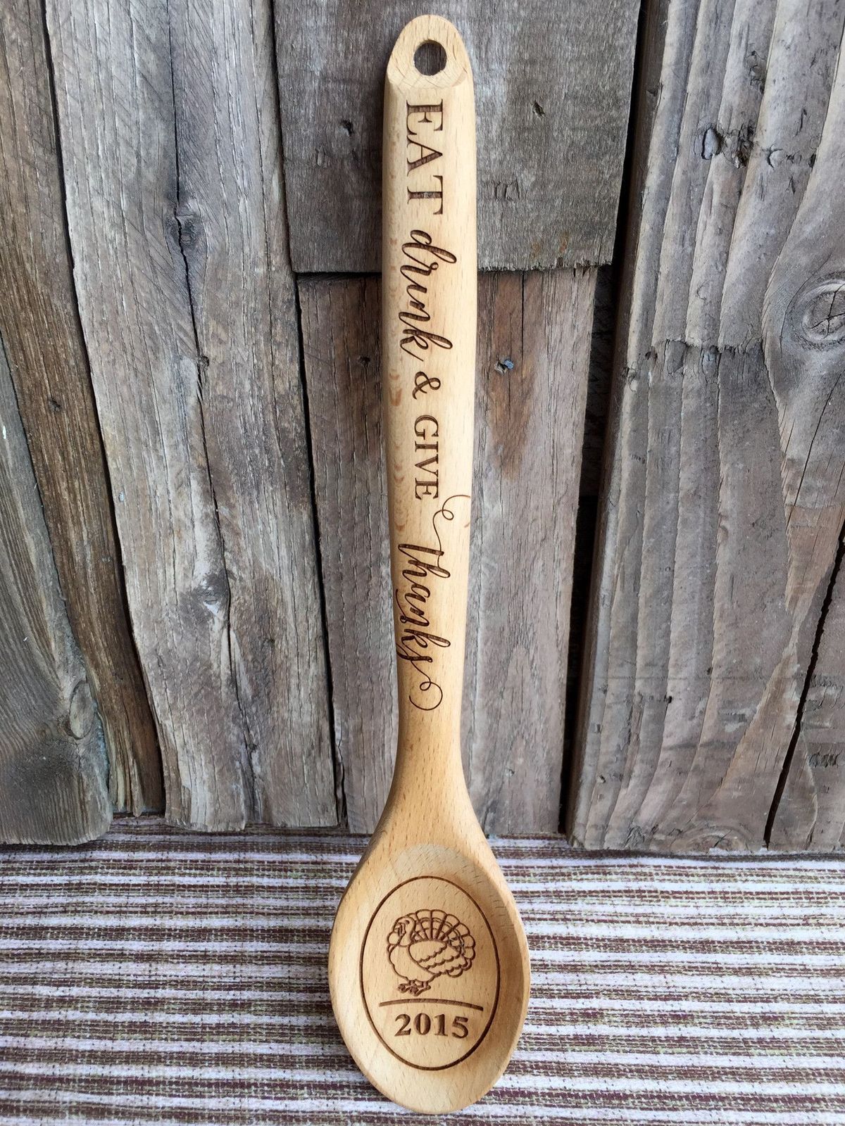 Personalized 12" Engraved Wooden Spoon