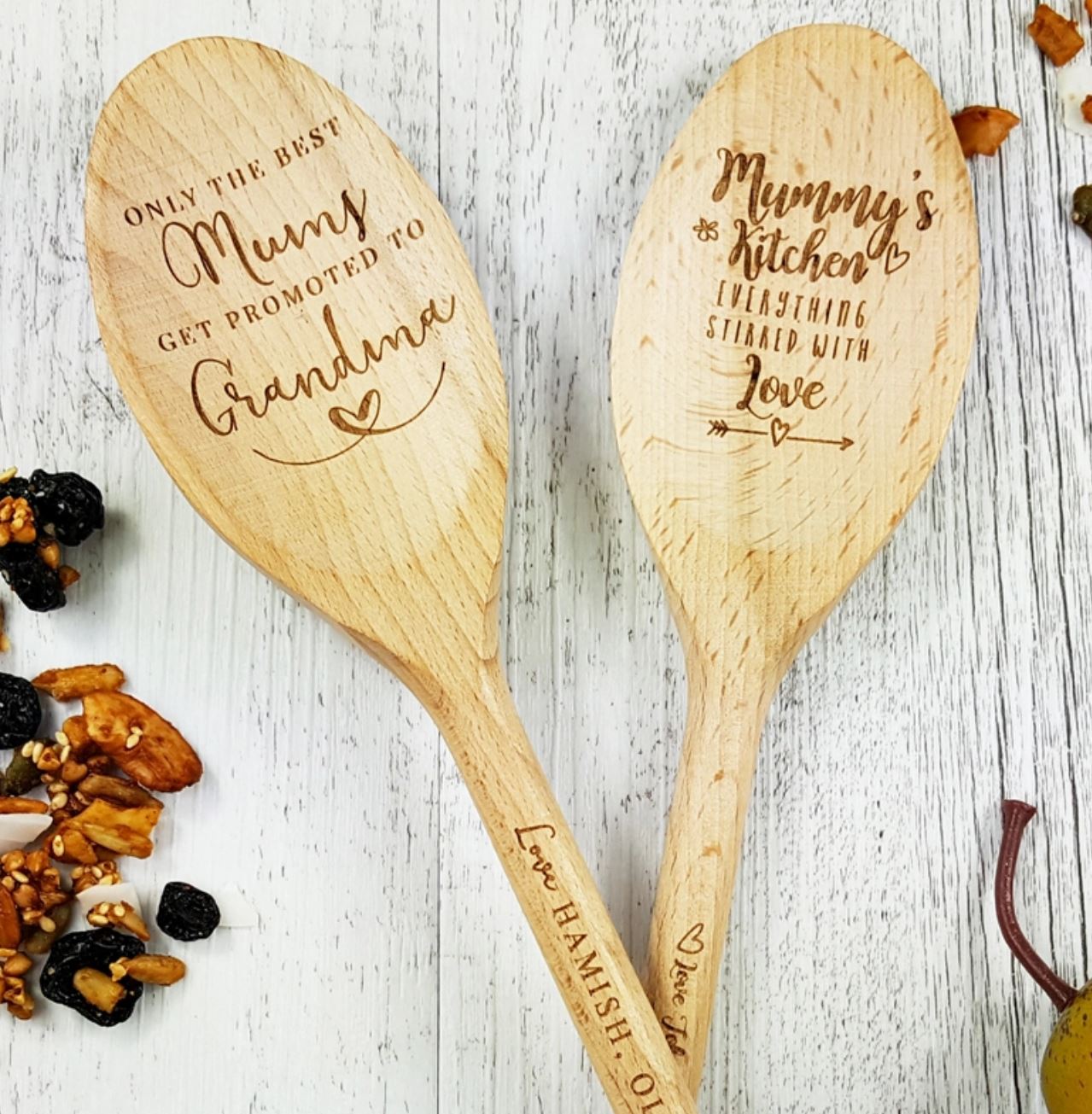 Personalized 12" Engraved Wooden Spoon