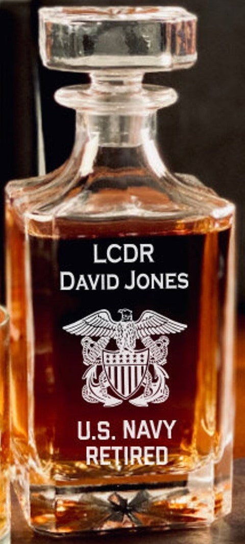 Custom Engraved Whiskey Decanter 26oz