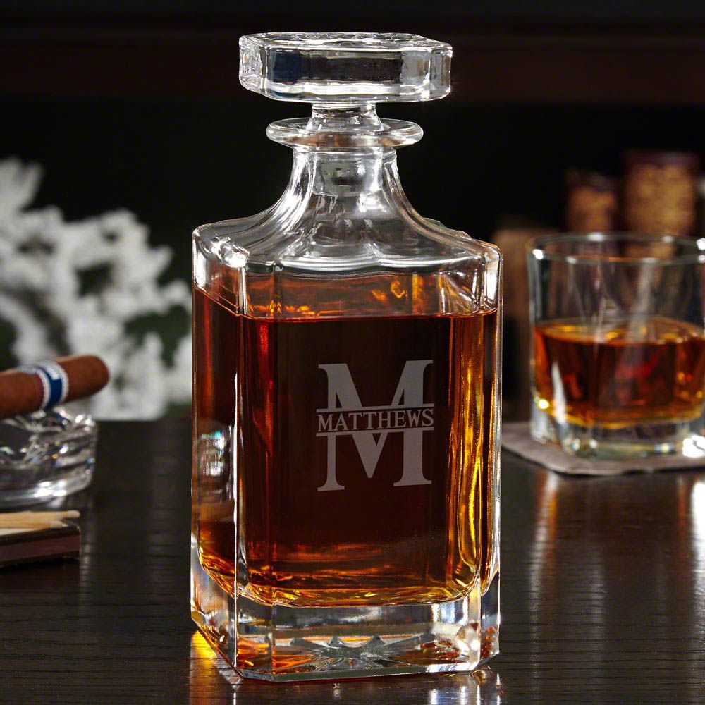 Custom Engraved Whiskey Decanter 26oz