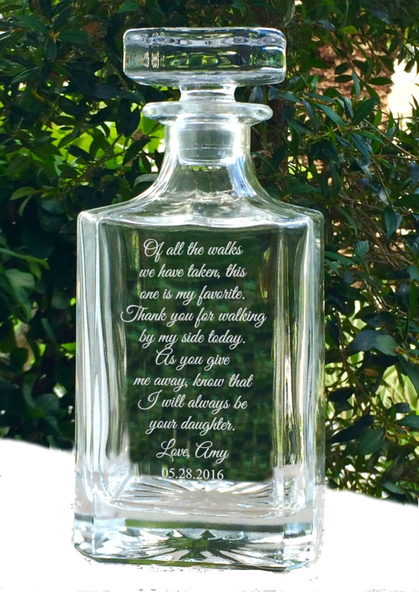 Custom Engraved Whiskey Decanter 26oz