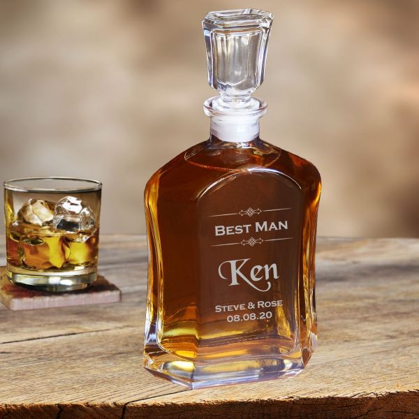 Custom Engraved Whiskey Decanter 23oz
