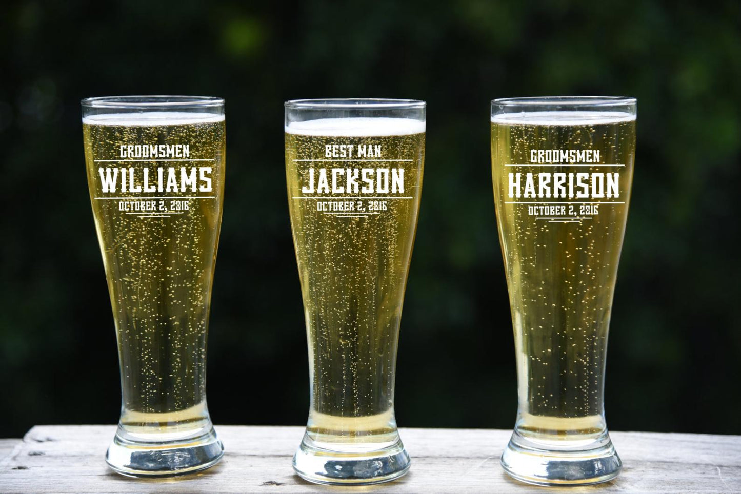 Personalized Etched Pilsner Glass