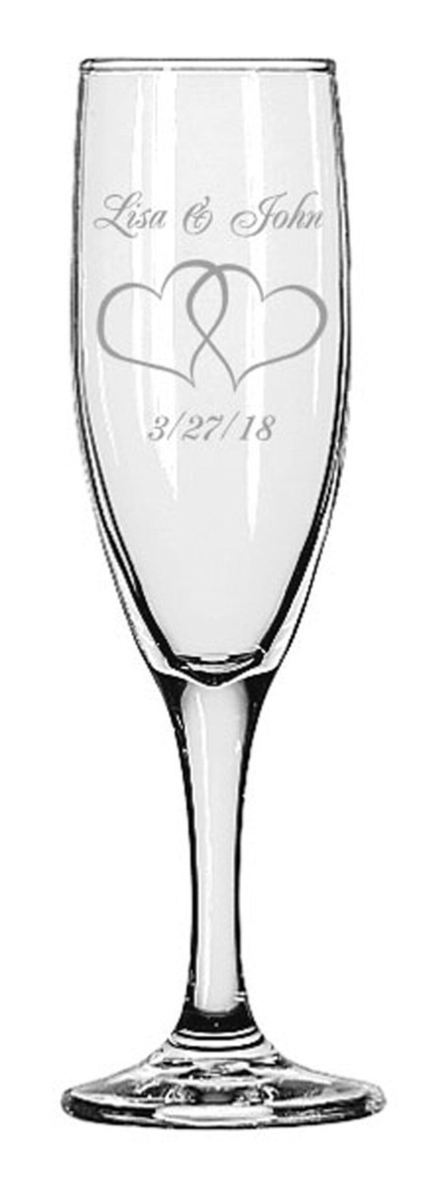 Custom Engraved Champagne Flutes Etched Impressions Custom Engraving   Flutesingle 