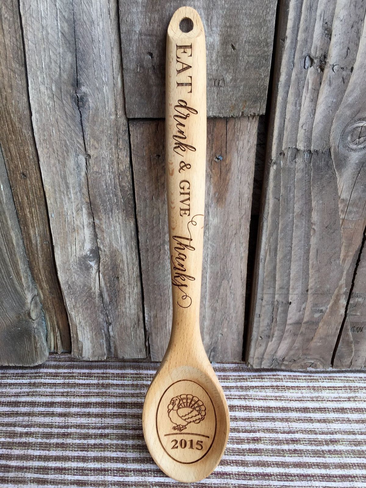 Personalized 12"  Engraved Wooden Spoon