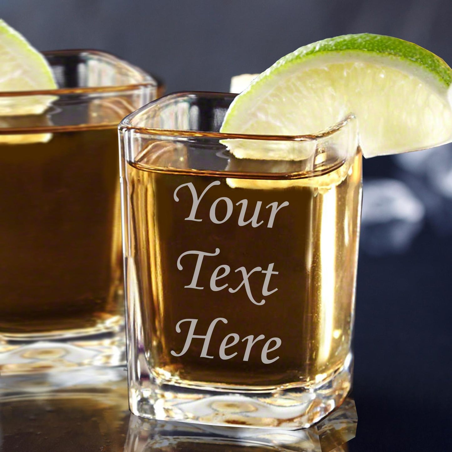 Personalized Engraved Shot Glass Square